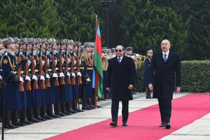 Misir Prezidentinin rəsmi qarşılanma mərasimi olub
