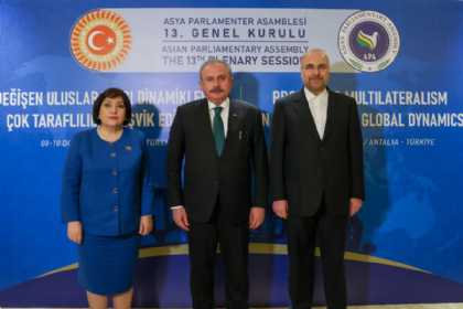 Türkiyə, Azərbaycan və İran parlament sədrləri görüşdü - FOTO