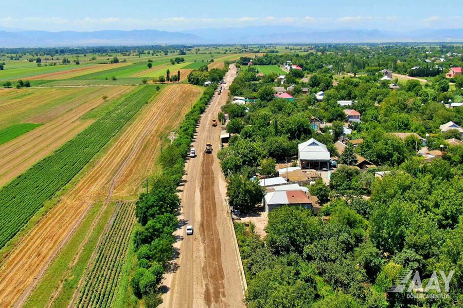 Ağdam-Hindarx-Ağcabədi avtomobil yolu yenidən qurulur