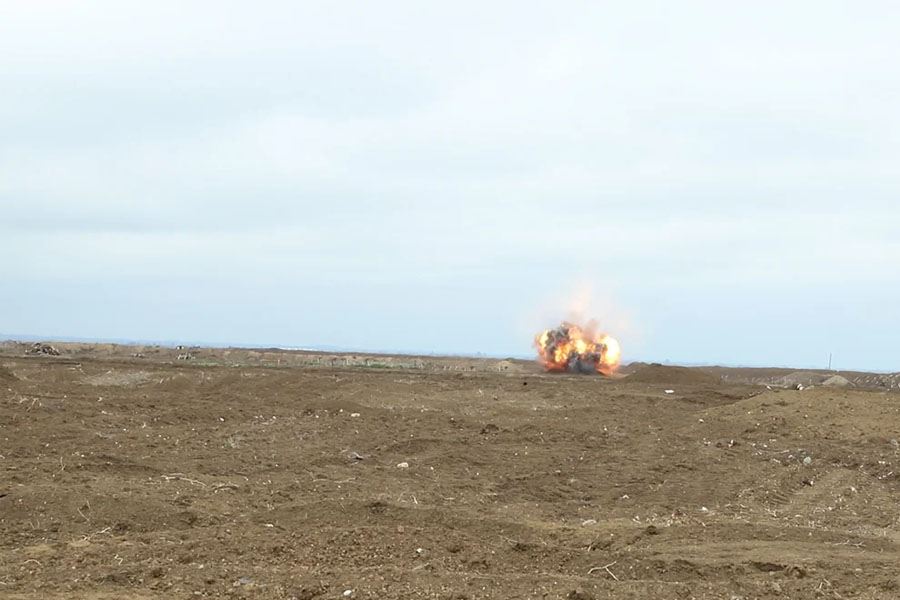 Ağdamda mina partlayıb, xəsarət alan var