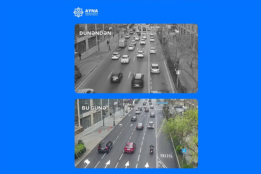 Bakıda daha bir ərazidə hərəkət zolaqlarının sayı artırılıb