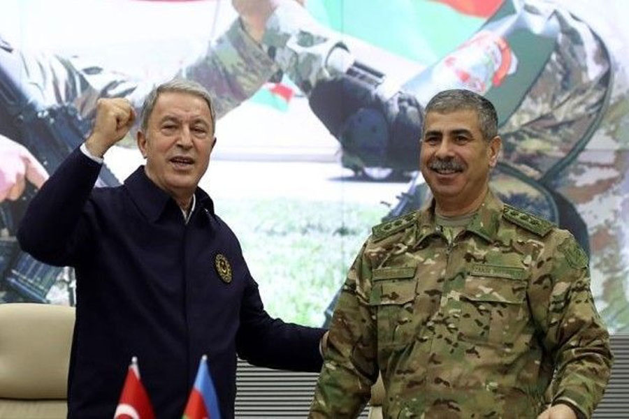Zakir Həsənov və Hulusi Akar Azərbaycan-Türkiyə birgə təlimini izləyib