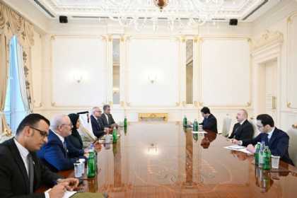 İlham Əliyev Ərəb Parlamentinin prezidentini qəbul edib