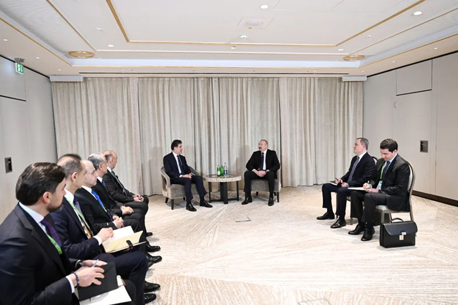 İlham Əliyev Münxendə İraq Kürdüstan Regionunun başçısı ilə görüşüb